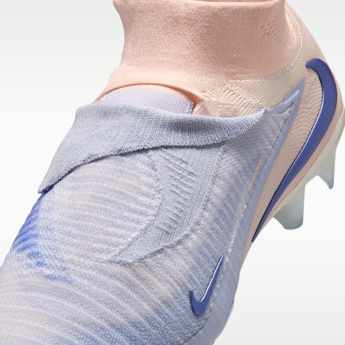 Nike Phantom 6 High Elite LV8 Firm-Ground Soccer Cleats - Ghost/Guava Ice/Ghost - Image 8