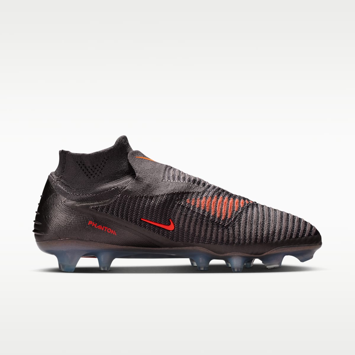 Nike Phantom 6 High Elite LV8 Firm-Ground Soccer Cleats - Medium Ash/Black/Gold Amber - Image 3