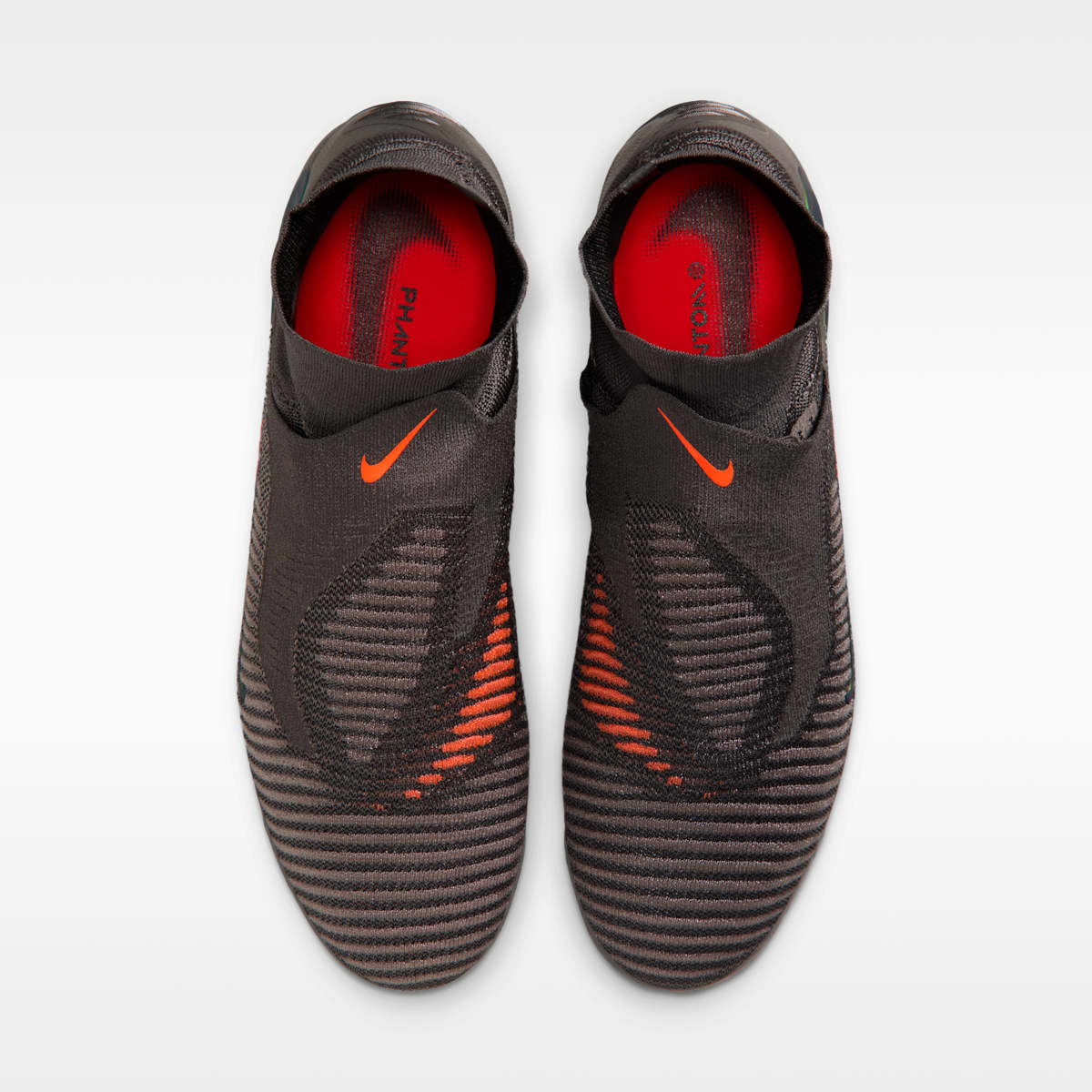 Nike Phantom 6 High Elite LV8 Firm-Ground Soccer Cleats - Medium Ash/Black/Gold Amber - Image 4