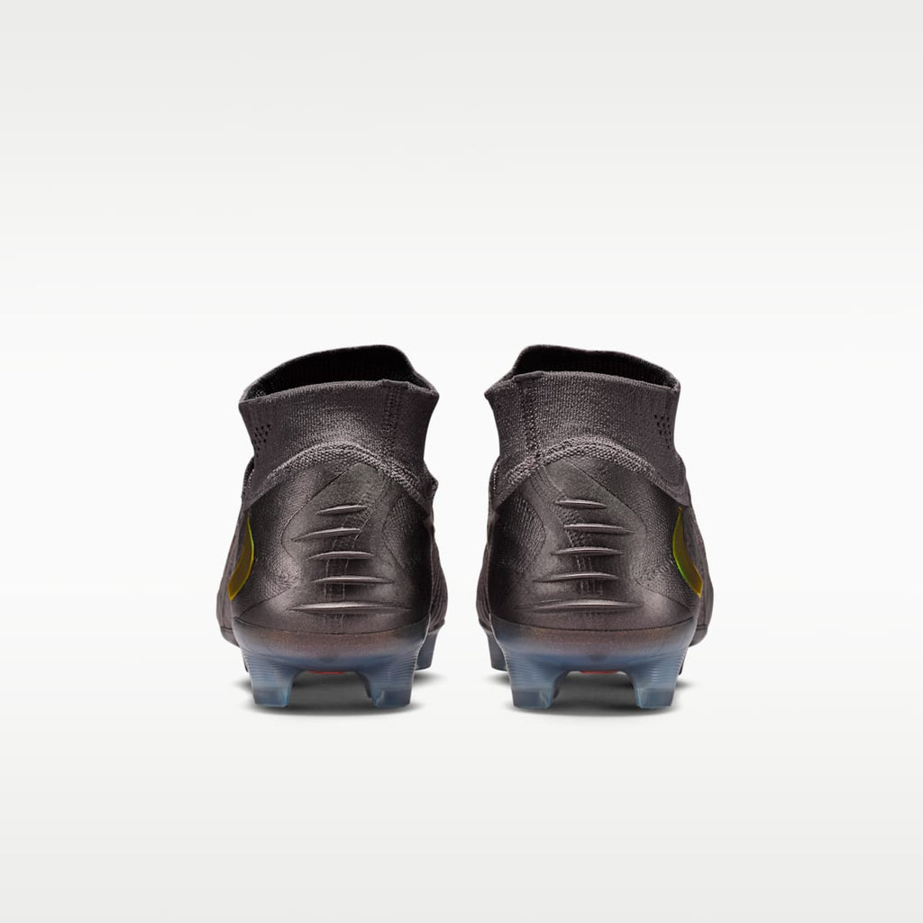 Nike Phantom 6 High Elite LV8 Firm-Ground Soccer Cleats - Medium Ash/Black/Gold Amber - Image 6