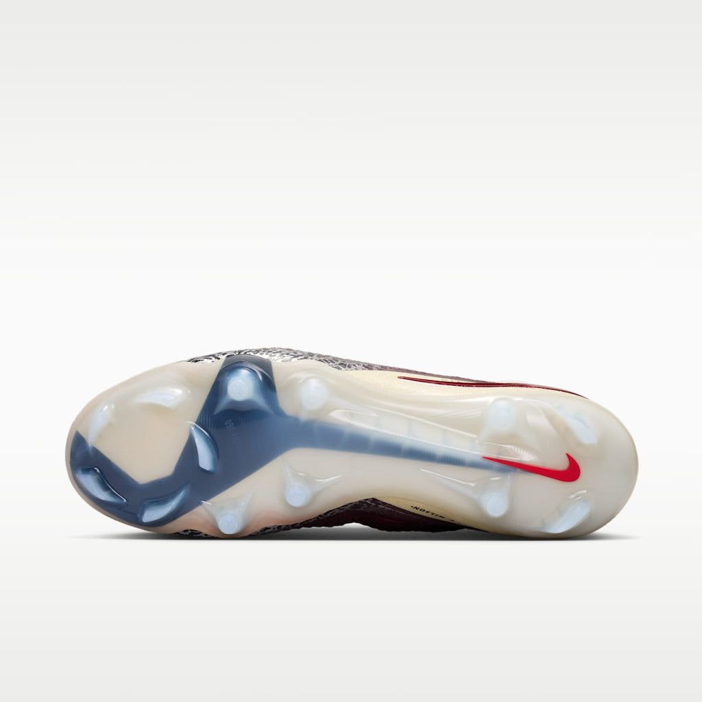 Women's Nike United Phantom 6 High Elite Firm-Ground Soccer Cleats - Burgundy Crush/Fossil/University Red