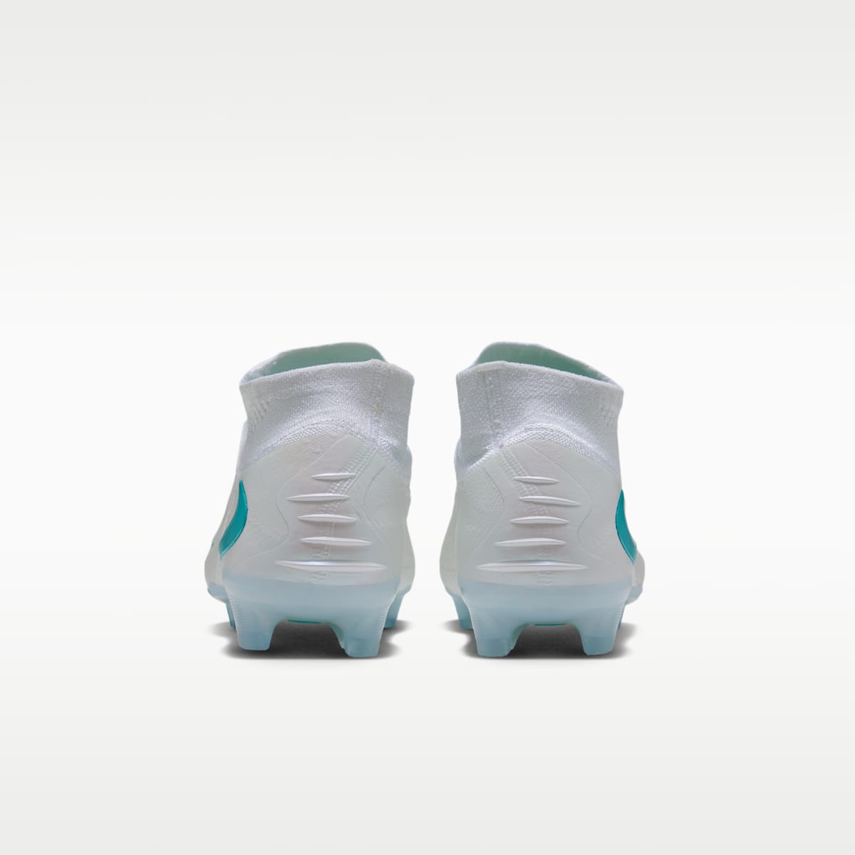Nike Phantom 6 High Elite Firm-Ground Soccer Cleats - White/White/Dusty Cactus - Image 6