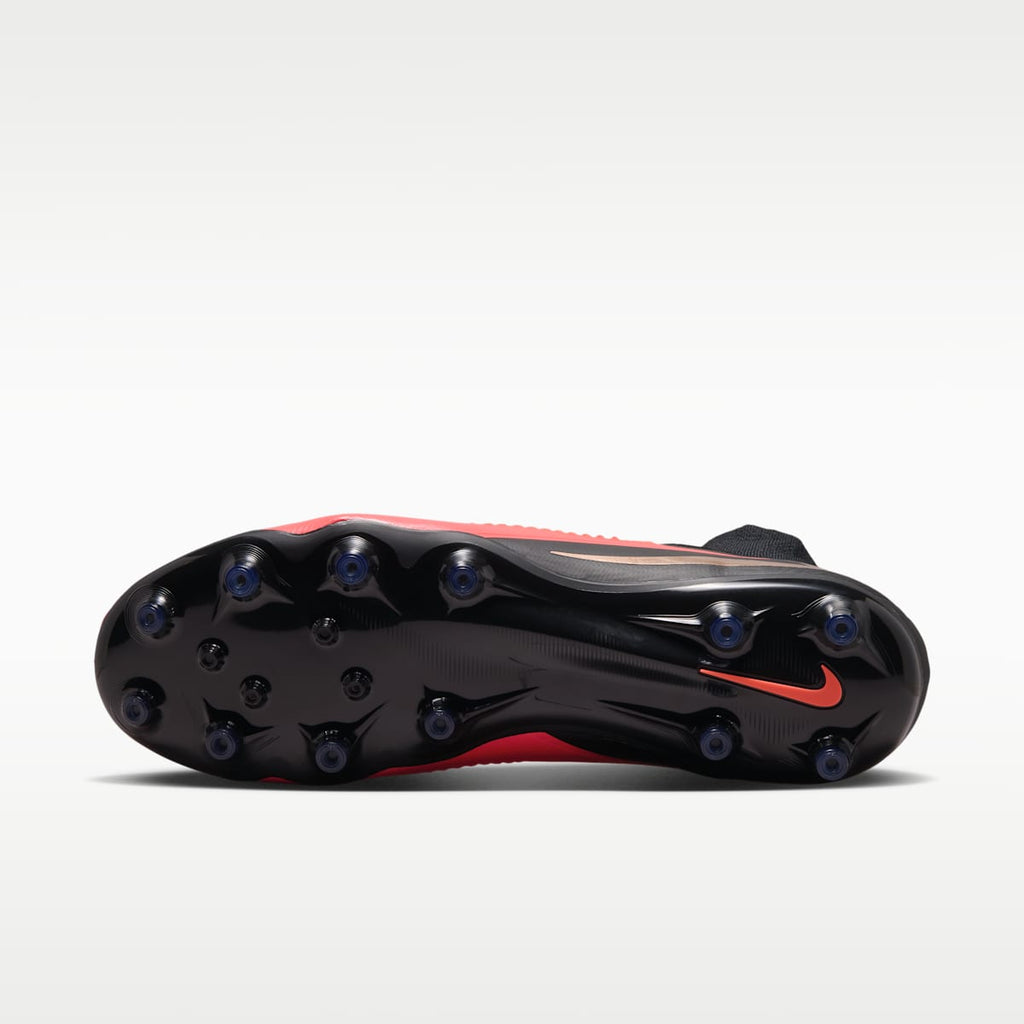 Women's Nike Phantom 6 High Pro Artificial-Grass Soccer Cleats - Bright Crimson/Black/Blur