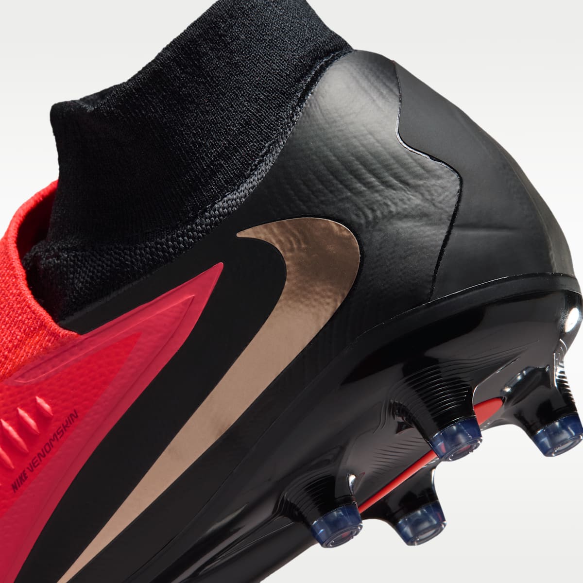Nike Phantom 6 High Pro Artificial-Grass Soccer Cleats - Bright Crimson/Black/Blur - Image 9