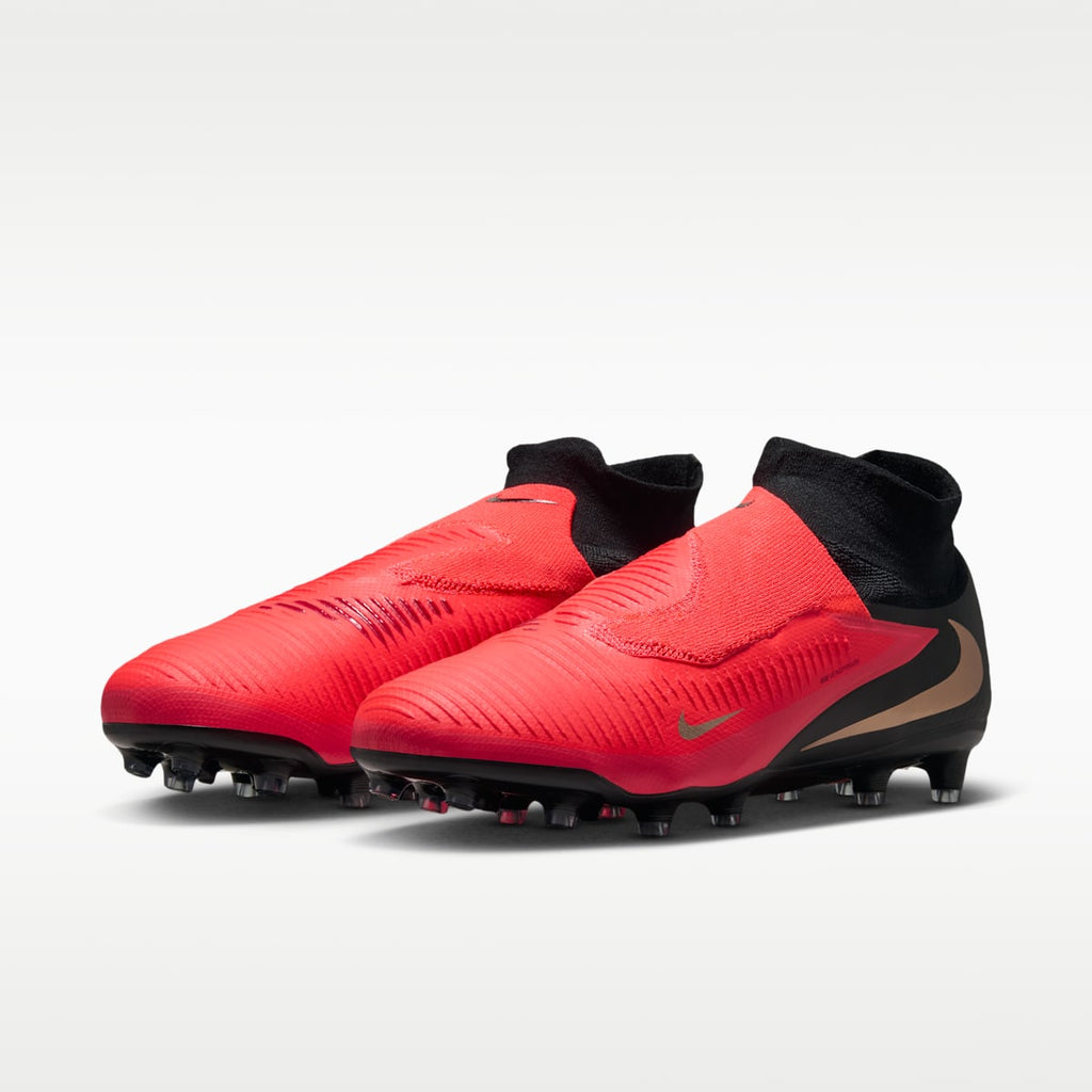 Nike Phantom 6 High Pro Artificial-Grass Soccer Cleats - Bright Crimson/Black/Blur - Image 5