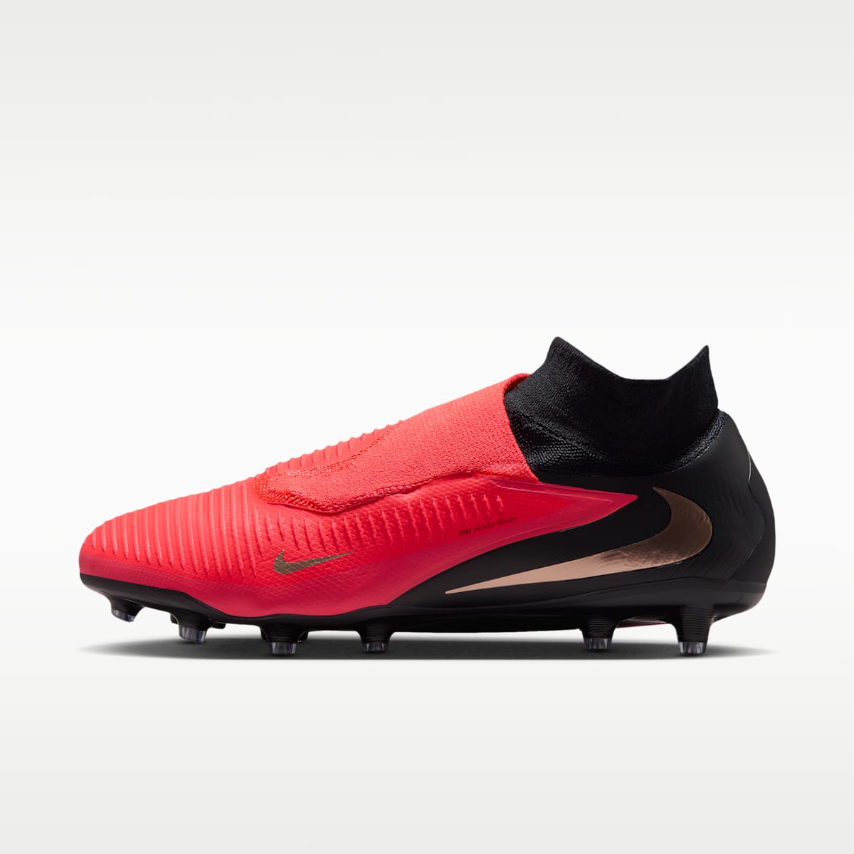 Women's Nike Phantom 6 High Pro Artificial-Grass Soccer Cleats - Bright Crimson/Black/Blur
