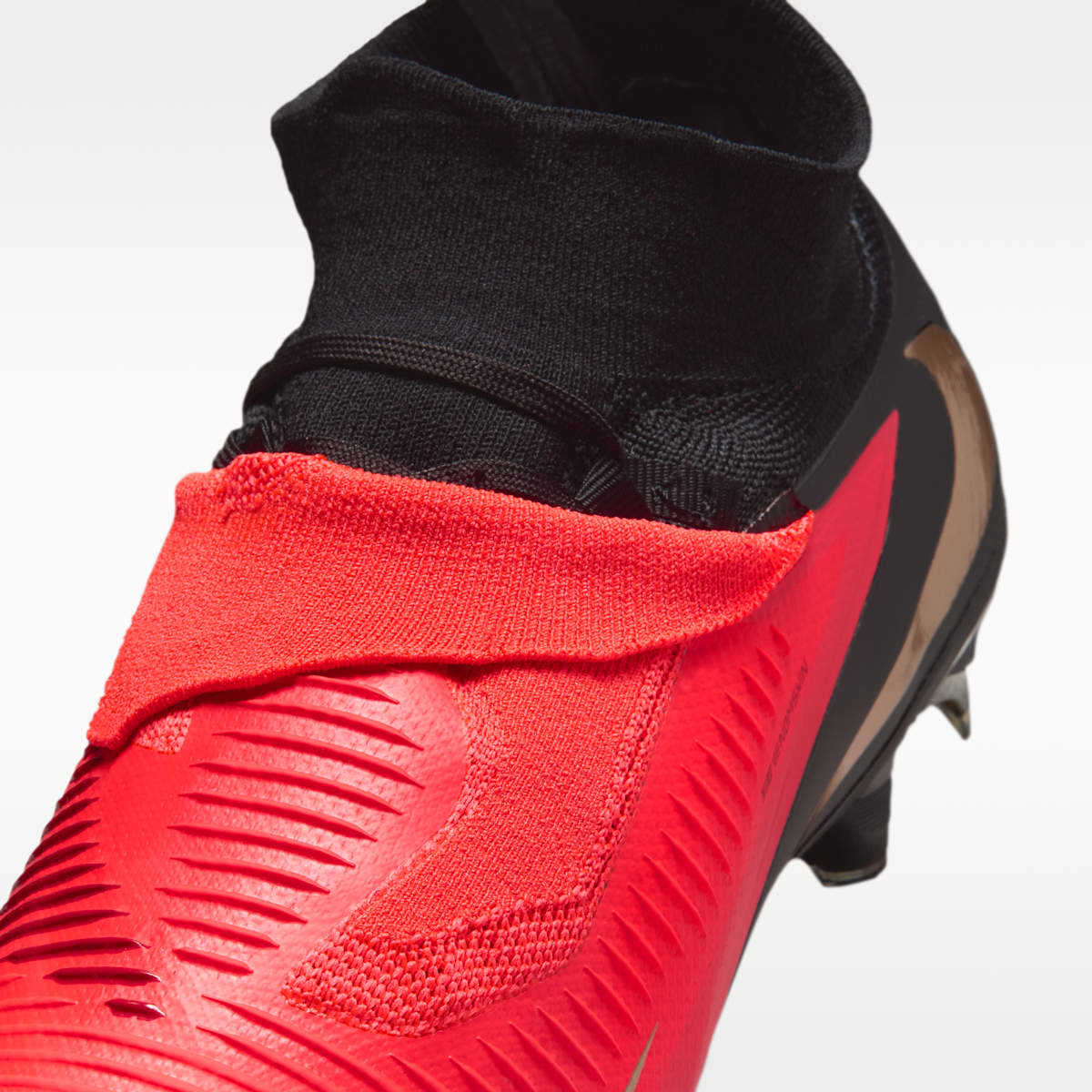 Nike Phantom 6 High Pro Firm-Ground Soccer Cleats - Bright Crimson/Black/Blur - Image 8