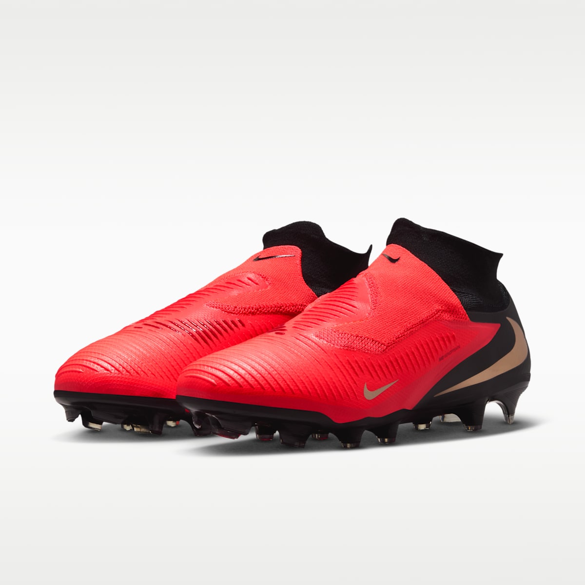 Nike Phantom 6 High Pro Firm-Ground Soccer Cleats - Bright Crimson/Black/Blur - Image 5
