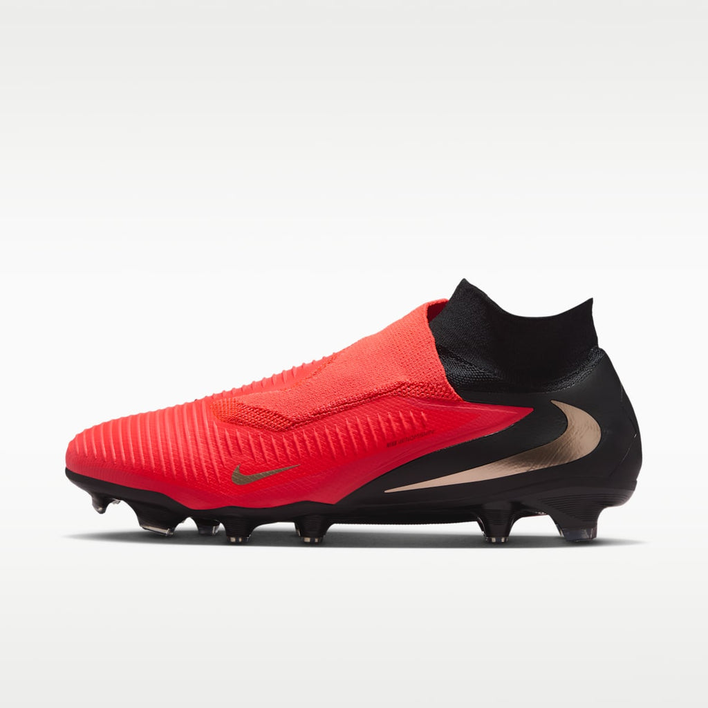 Nike Phantom 6 High Pro Firm-Ground Soccer Cleats - Bright Crimson/Black/Blur - Image 1