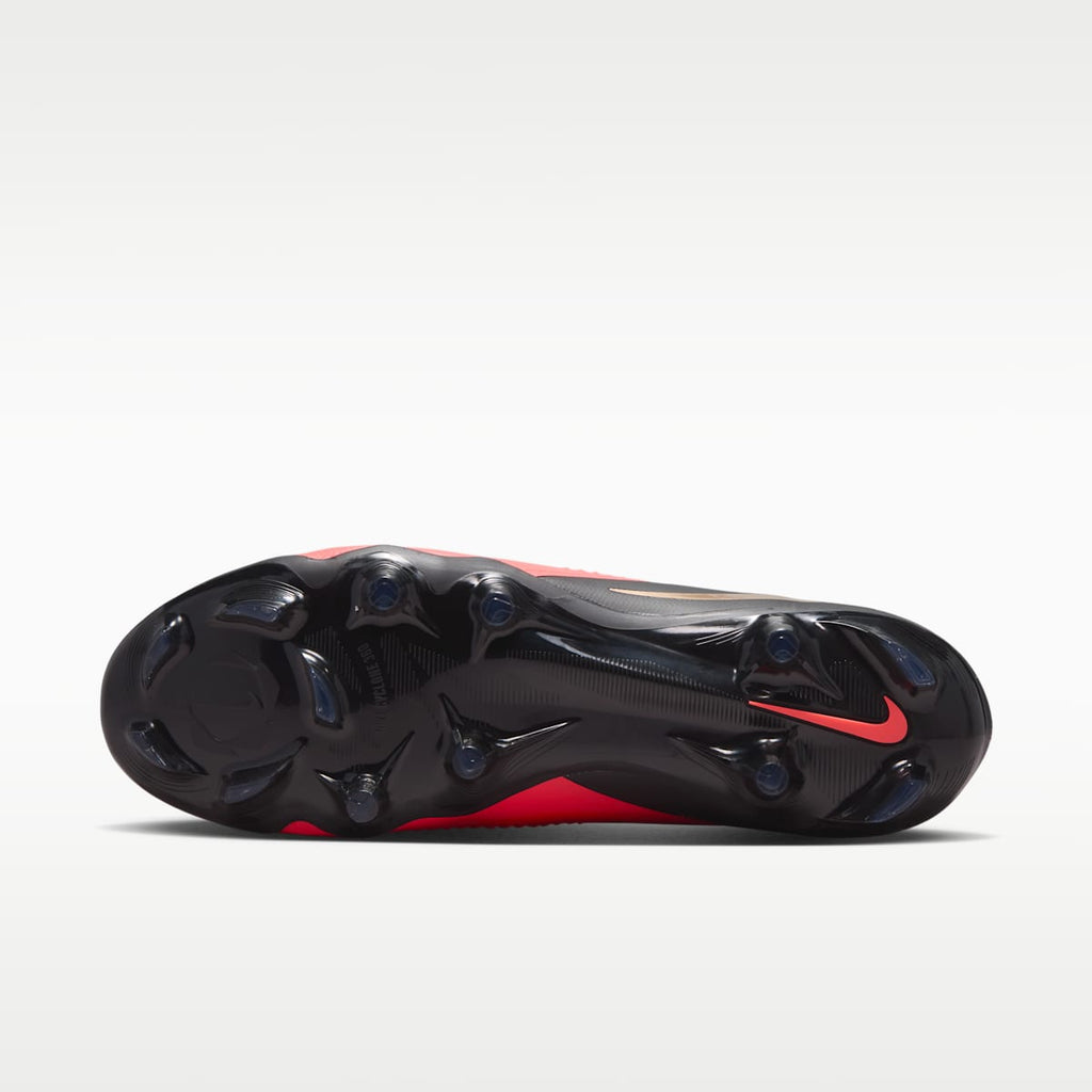 Nike Phantom 6 High Pro Firm-Ground Soccer Cleats - Bright Crimson/Black/Blur - Image 2