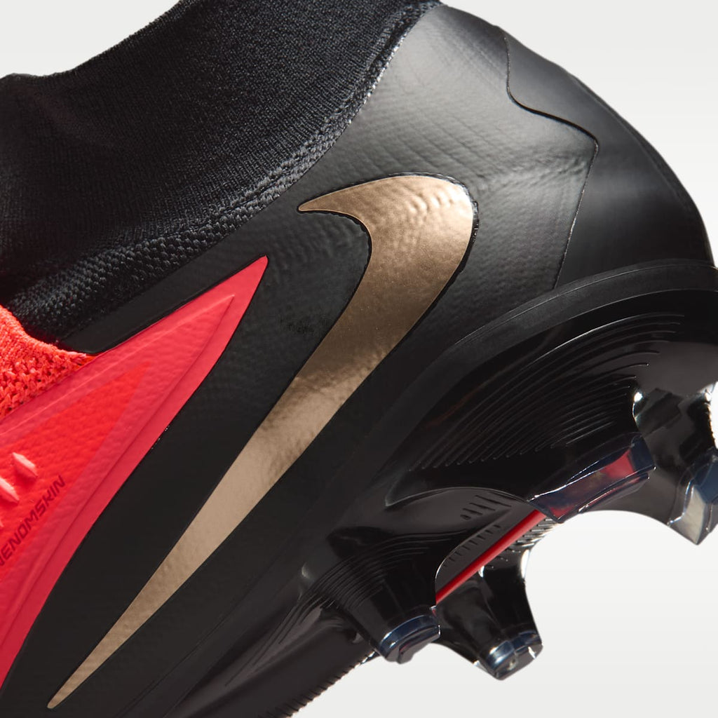 Nike Phantom 6 High Pro Firm-Ground Soccer Cleats - Bright Crimson/Black/Blur - Image 9