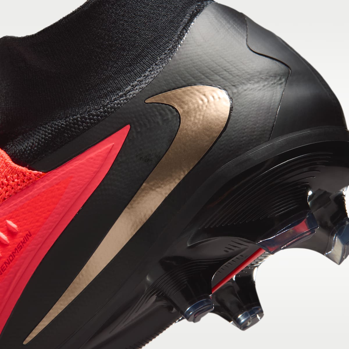 Nike Phantom 6 High Pro Firm-Ground Soccer Cleats - Bright Crimson/Black/Blur - Image 9