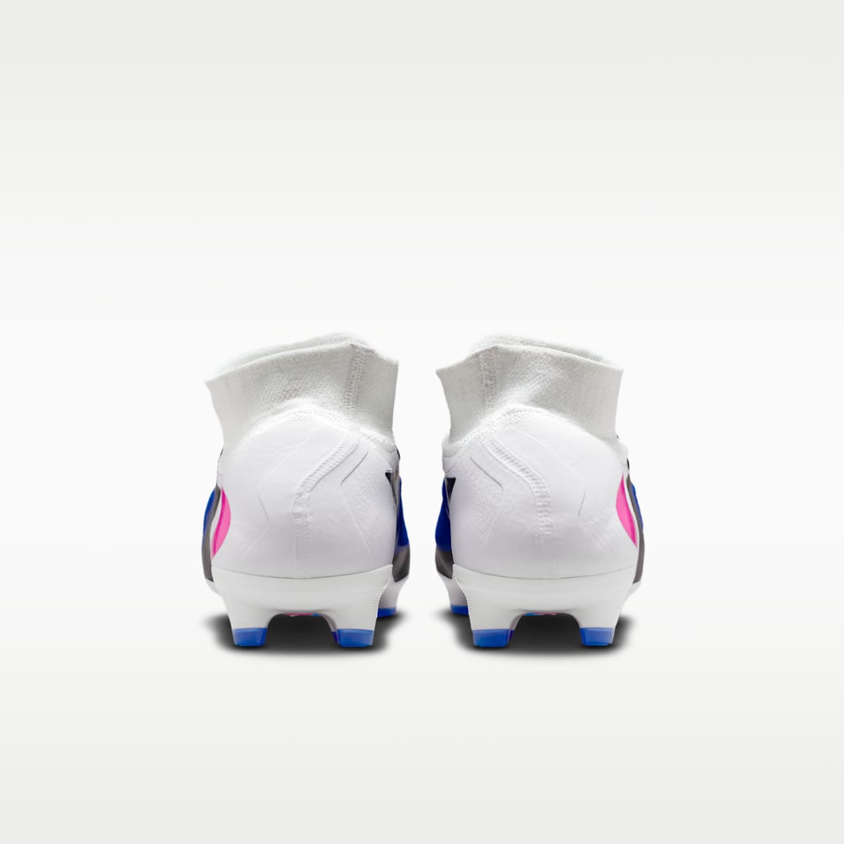 Nike Phantom 6 High Pro Firm-Ground Soccer Cleats - Racer Blue/White/Pink Blast - Image 6