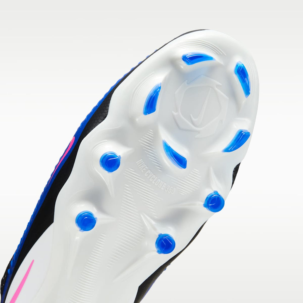 Nike Phantom 6 High Pro Firm-Ground Soccer Cleats - Racer Blue/White/Pink Blast - Image 7
