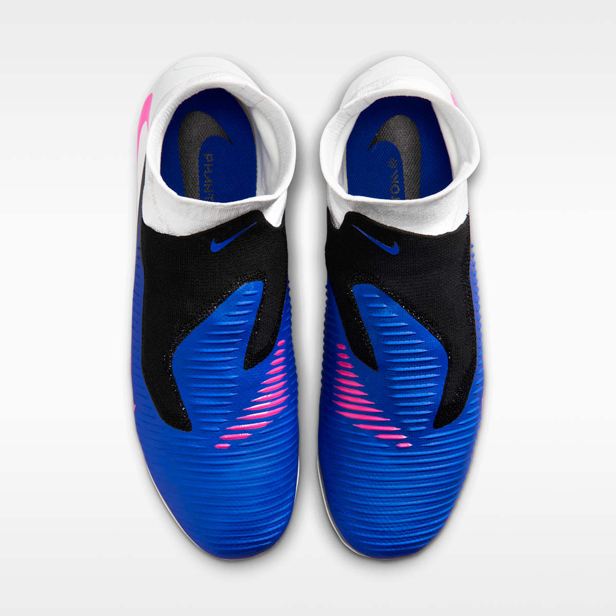 Nike Phantom 6 High Pro Firm-Ground Soccer Cleats - Racer Blue/White/Pink Blast - Image 4
