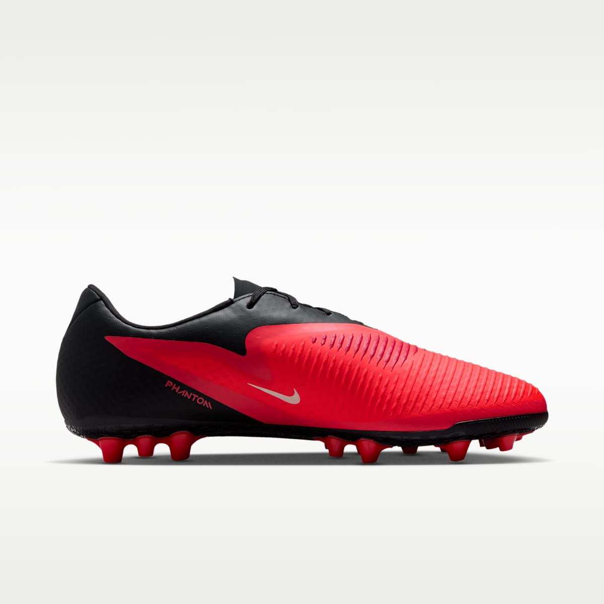 Women's Nike Phantom 6 Low Academy Artificial-Grass Soccer Cleats - Bright Crimson/Black/Blur