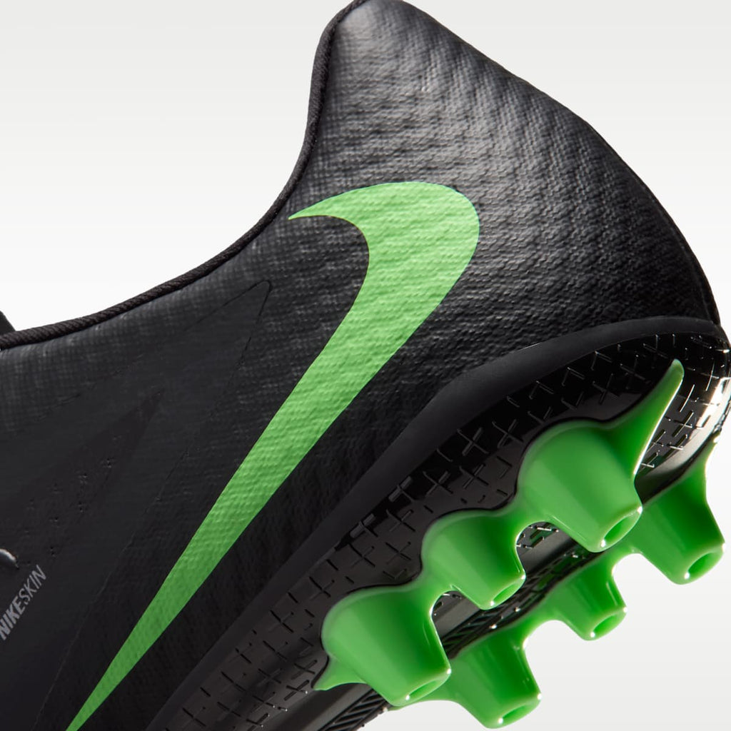 Women's Nike Phantom 6 Low Academy Artificial-Grass Soccer Cleats - Black/Black/Illusion Green