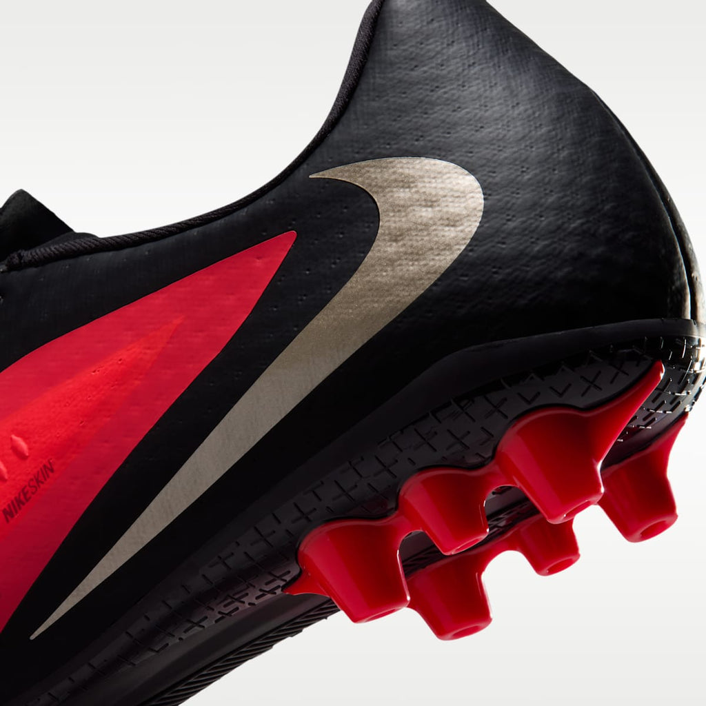 Women's Nike Phantom 6 Low Academy Artificial-Grass Soccer Cleats - Bright Crimson/Black/Blur