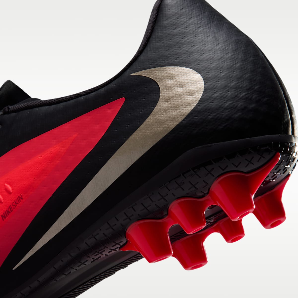 Women's Nike Phantom 6 Low Academy Artificial-Grass Soccer Cleats - Bright Crimson/Black/Blur