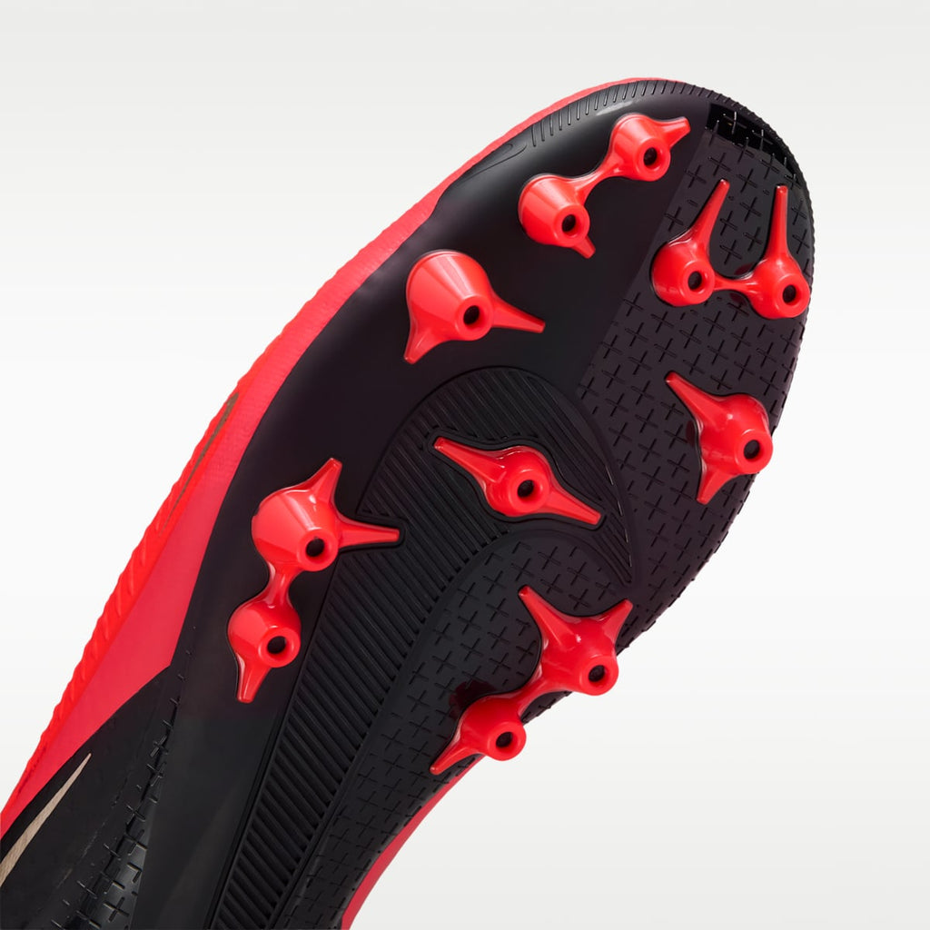 Women's Nike Phantom 6 Low Academy Artificial-Grass Soccer Cleats - Bright Crimson/Black/Blur