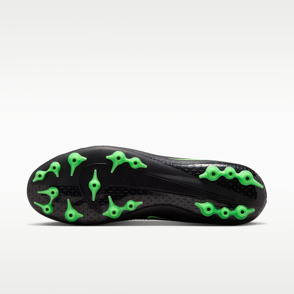Nike Phantom 6 Low Academy Artificial-Grass Soccer Cleats - Black/Black/Illusion Green - Image 2