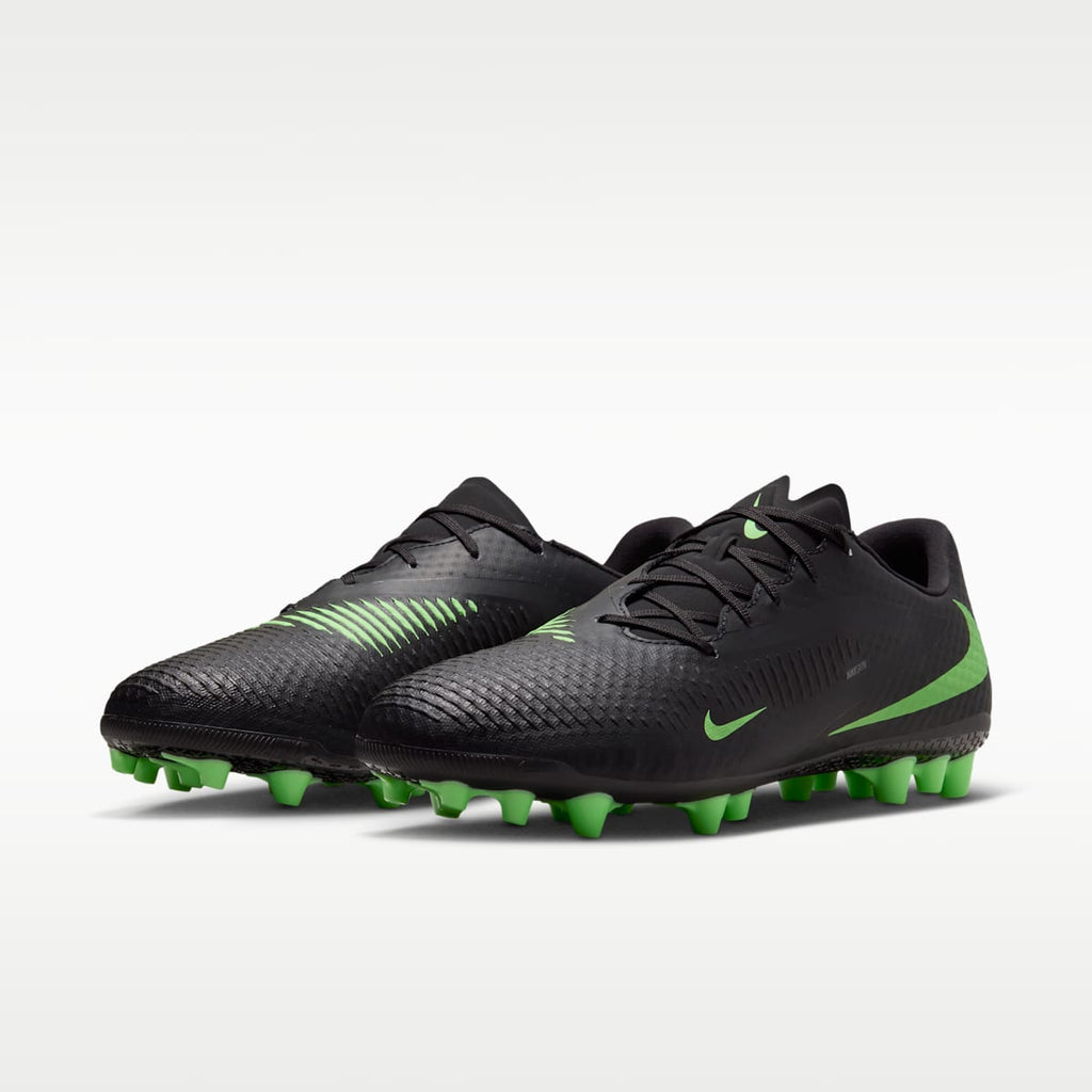 Women's Nike Phantom 6 Low Academy Artificial-Grass Soccer Cleats - Black/Black/Illusion Green