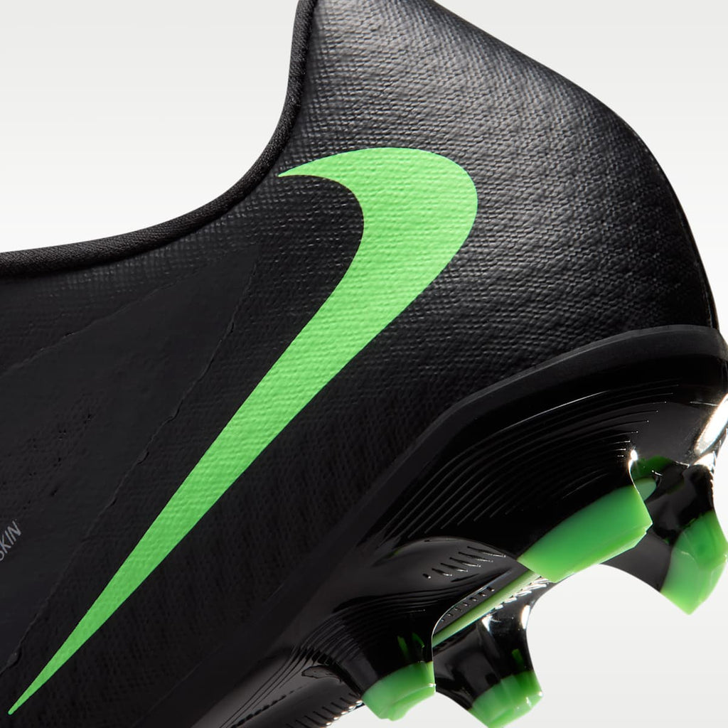 Nike Phantom 6 Low Academy Multi-Ground Soccer Cleats - Black/Black/Illusion Green - Image 9