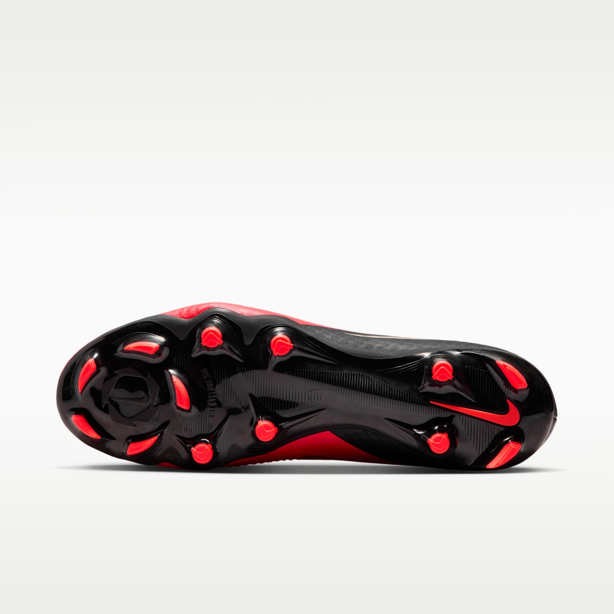 Nike Phantom 6 Low Academy Multi-Ground Soccer Cleats - Bright Crimson/Black/Blur - Image 2
