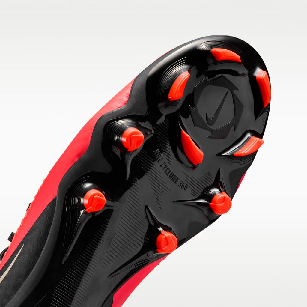 Nike Phantom 6 Low Academy Multi-Ground Soccer Cleats - Bright Crimson/Black/Blur - Image 7