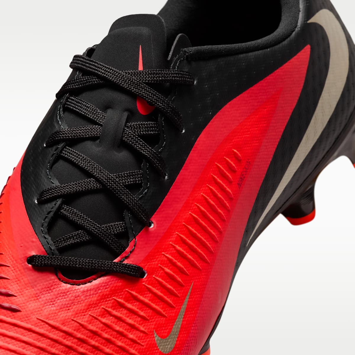 Nike Phantom 6 Low Academy Multi-Ground Soccer Cleats - Bright Crimson/Black/Blur - Image 8