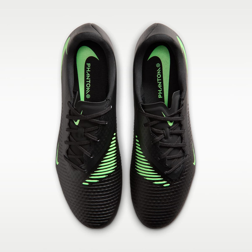 Women's Nike Phantom 6 Low Academy Multi-Ground Soccer Cleats - Black/Black/Illusion Green