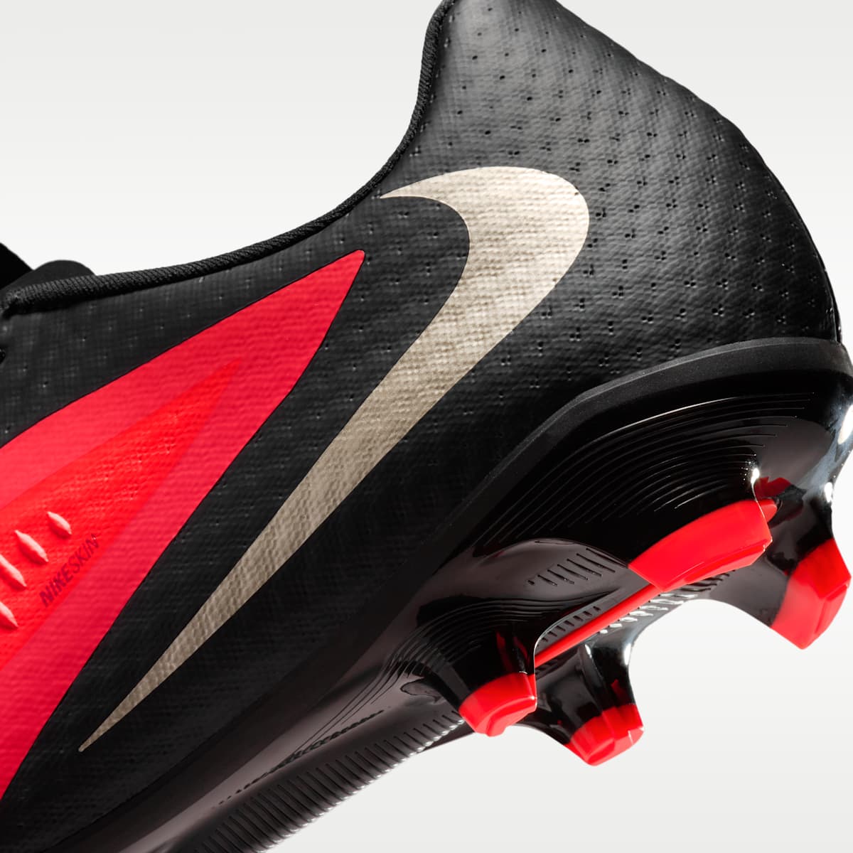 Nike Phantom 6 Low Academy Multi-Ground Soccer Cleats - Bright Crimson/Black/Blur - Image 9
