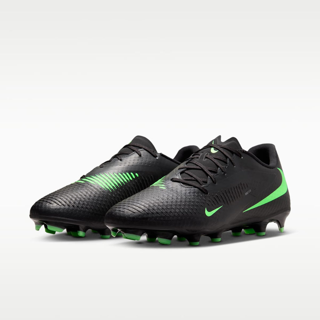 Women's Nike Phantom 6 Low Academy Multi-Ground Soccer Cleats - Black/Black/Illusion Green
