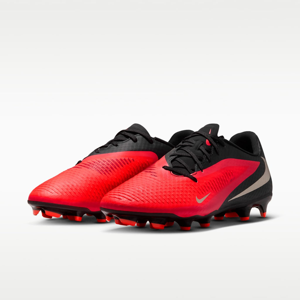 Women's Nike Phantom 6 Low Academy Multi-Ground Soccer Cleats - Bright Crimson/Black/Blur