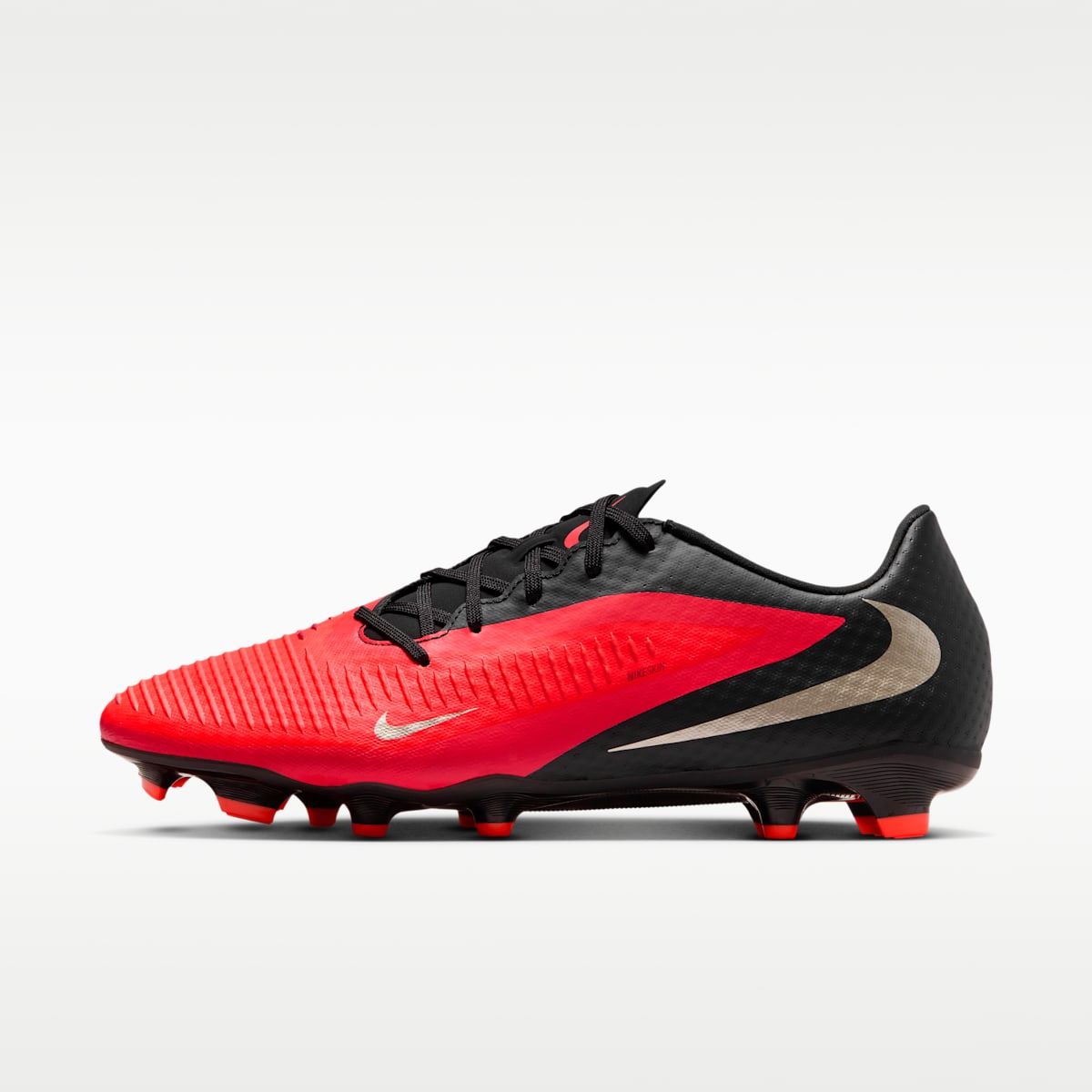 Women's Nike Phantom 6 Low Academy Multi-Ground Soccer Cleats - Bright Crimson/Black/Blur