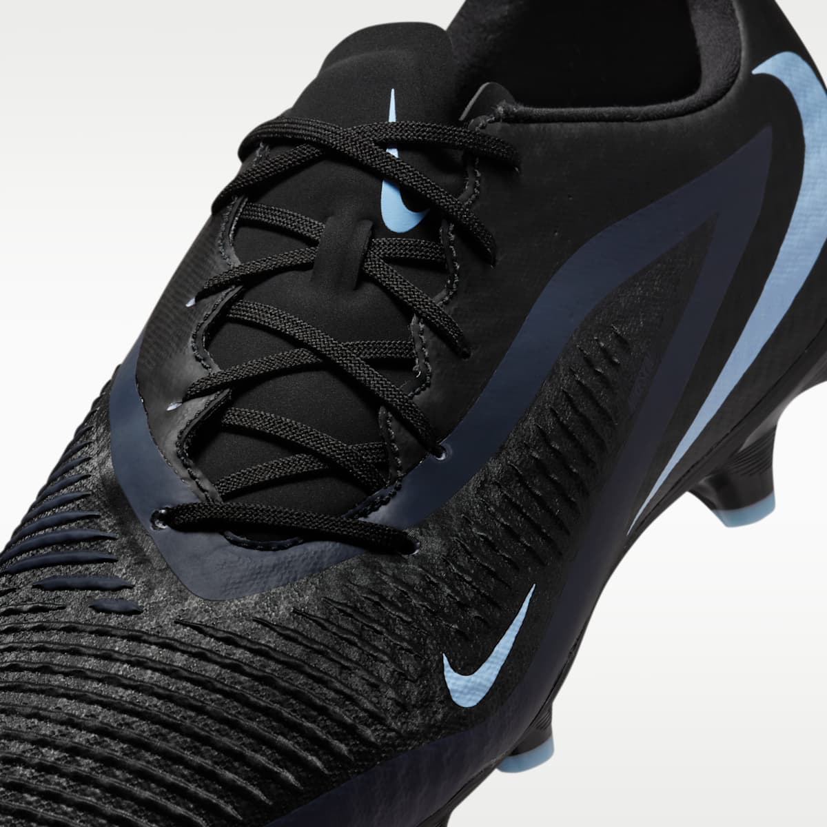 Nike Phantom 6 Low Academy Multi-Ground Soccer Cleats - Black/Black - Image 8