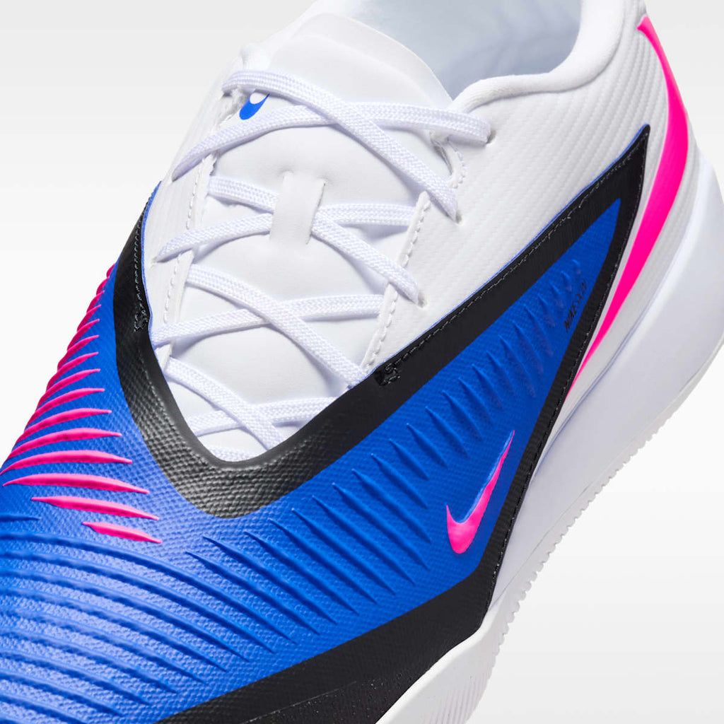 Nike Phantom 6 Low Academy Indoor/Court Soccer Shoes - Racer Blue/White/Pink Blast - Image 7