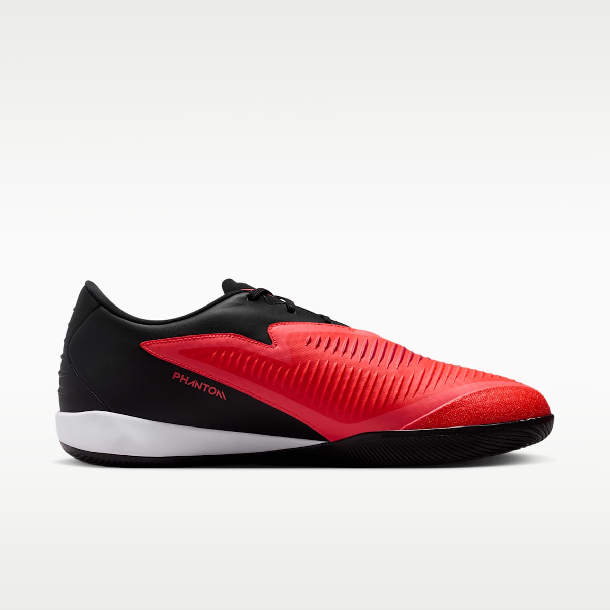 Nike Phantom 6 Low Academy Indoor/Court Soccer Shoes - Bright Crimson/Black/Blur - Image 3