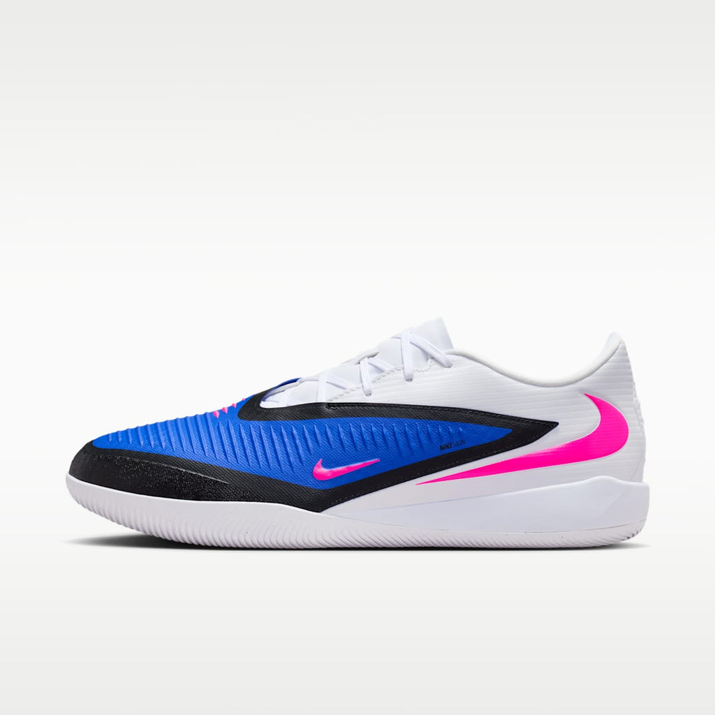 Nike Phantom 6 Low Academy Indoor/Court Soccer Shoes - Racer Blue/White/Pink Blast - Image 1