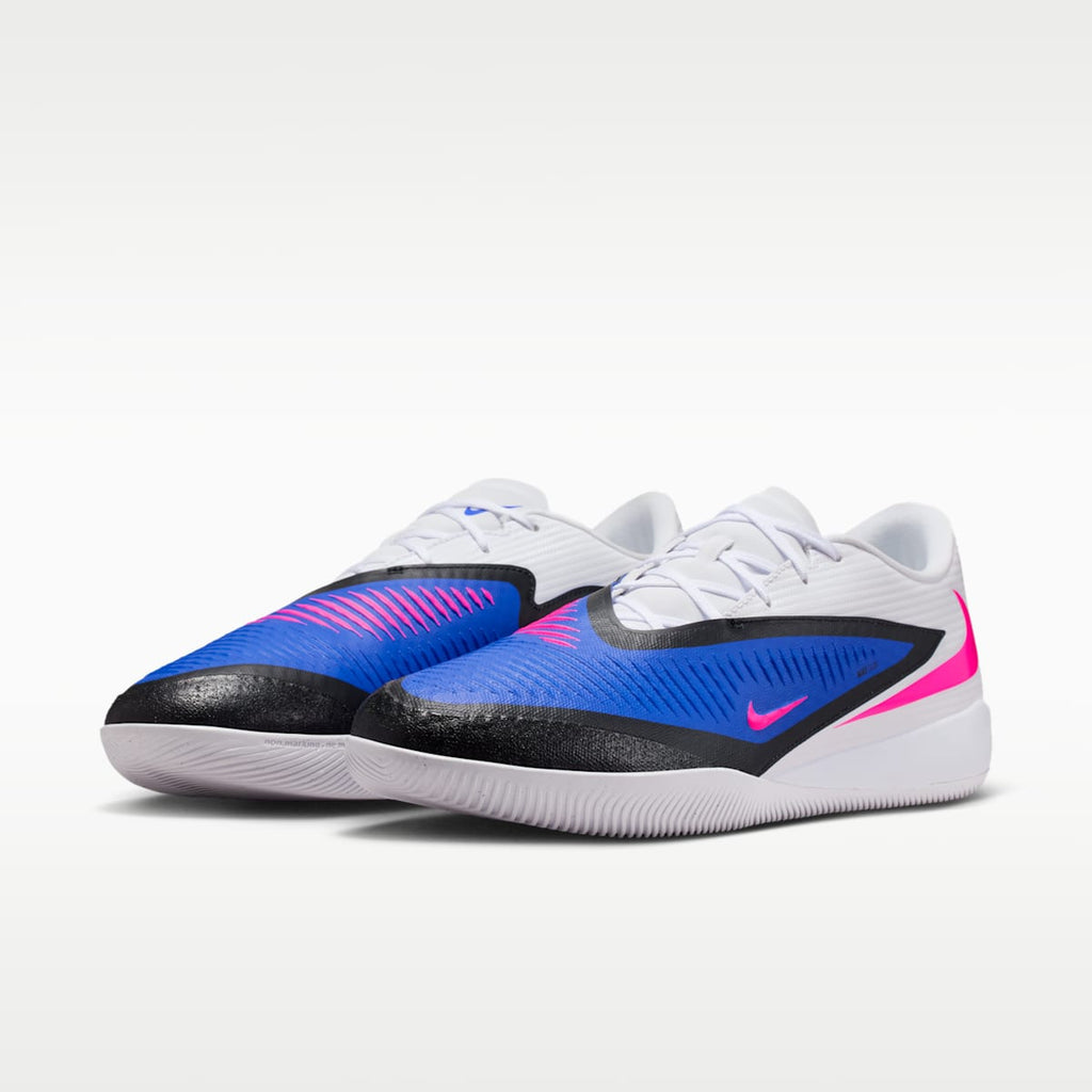 Nike Phantom 6 Low Academy Indoor/Court Soccer Shoes - Racer Blue/White/Pink Blast - Image 5