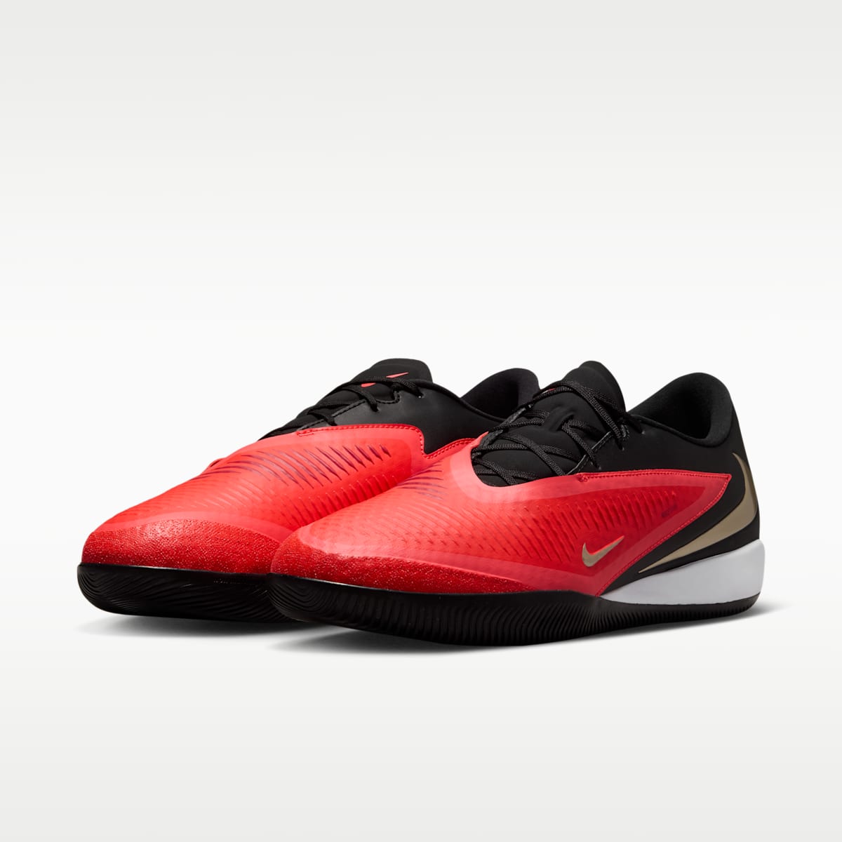 Nike Phantom 6 Low Academy Indoor/Court Soccer Shoes - Bright Crimson/Black/Blur - Image 5