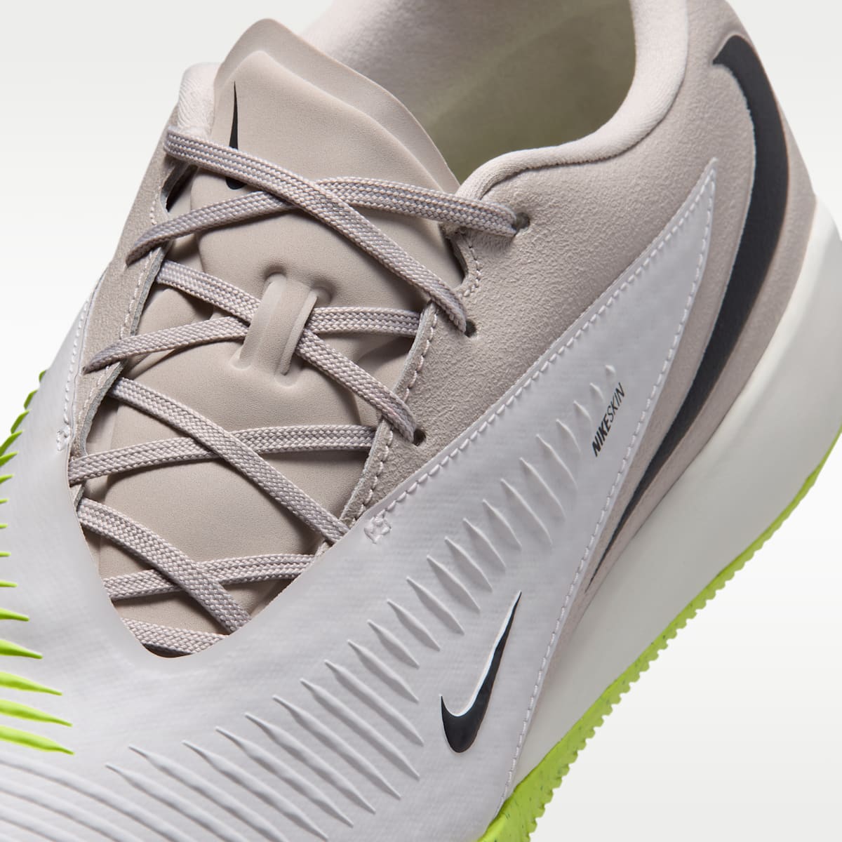Nike Phantom 6 Low Academy Indoor/Court Soccer Shoes - Moon Particle/Lemon Venom/Black - Image 7