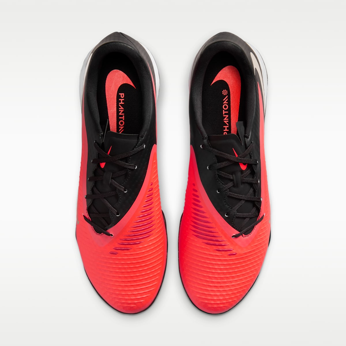 Nike Phantom 6 Low Academy Turf Soccer Shoes - Bright Crimson/Black/Blur - Image 4