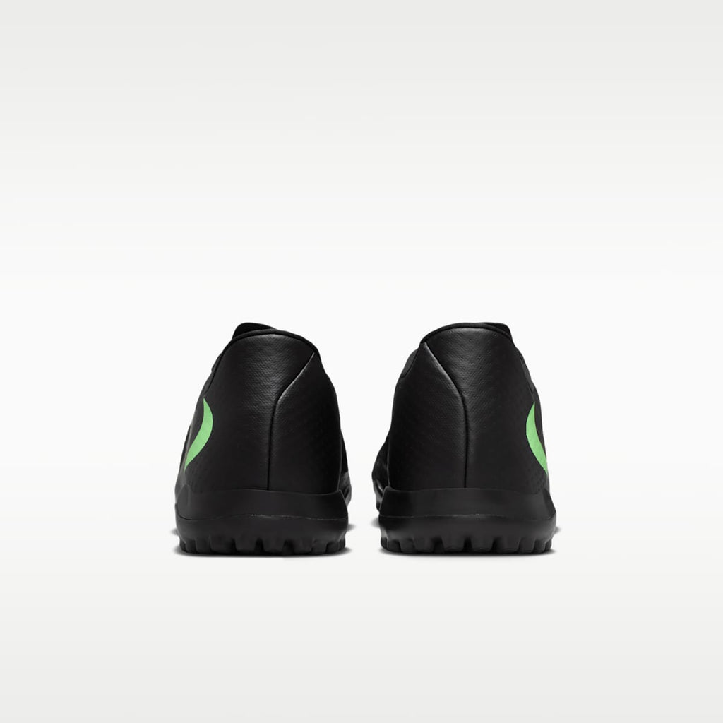 Nike Phantom 6 Low Academy Turf Soccer Shoes - Black/Black/Illusion Green - Image 6