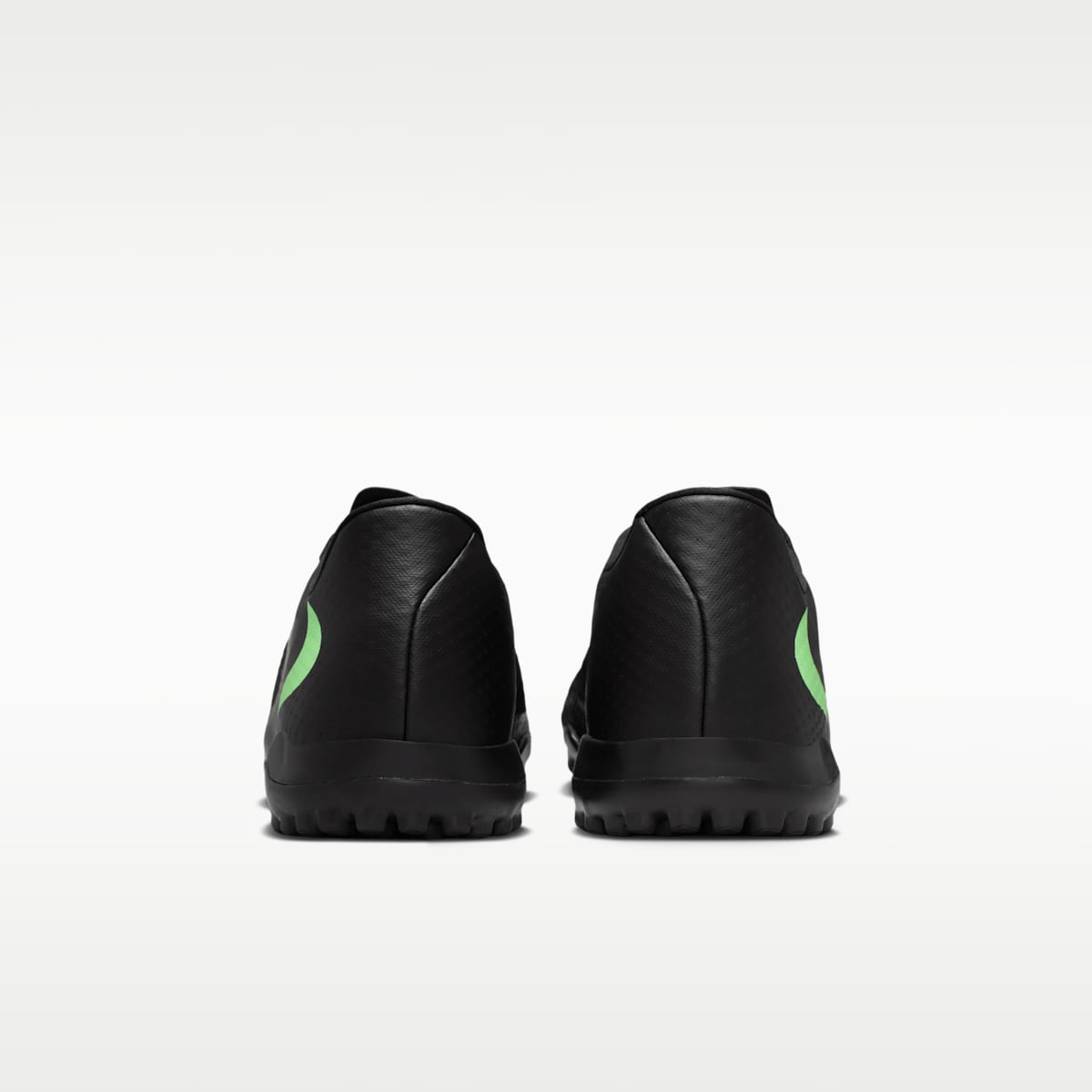 Nike Phantom 6 Low Academy Turf Soccer Shoes - Black/Black/Illusion Green - Image 6