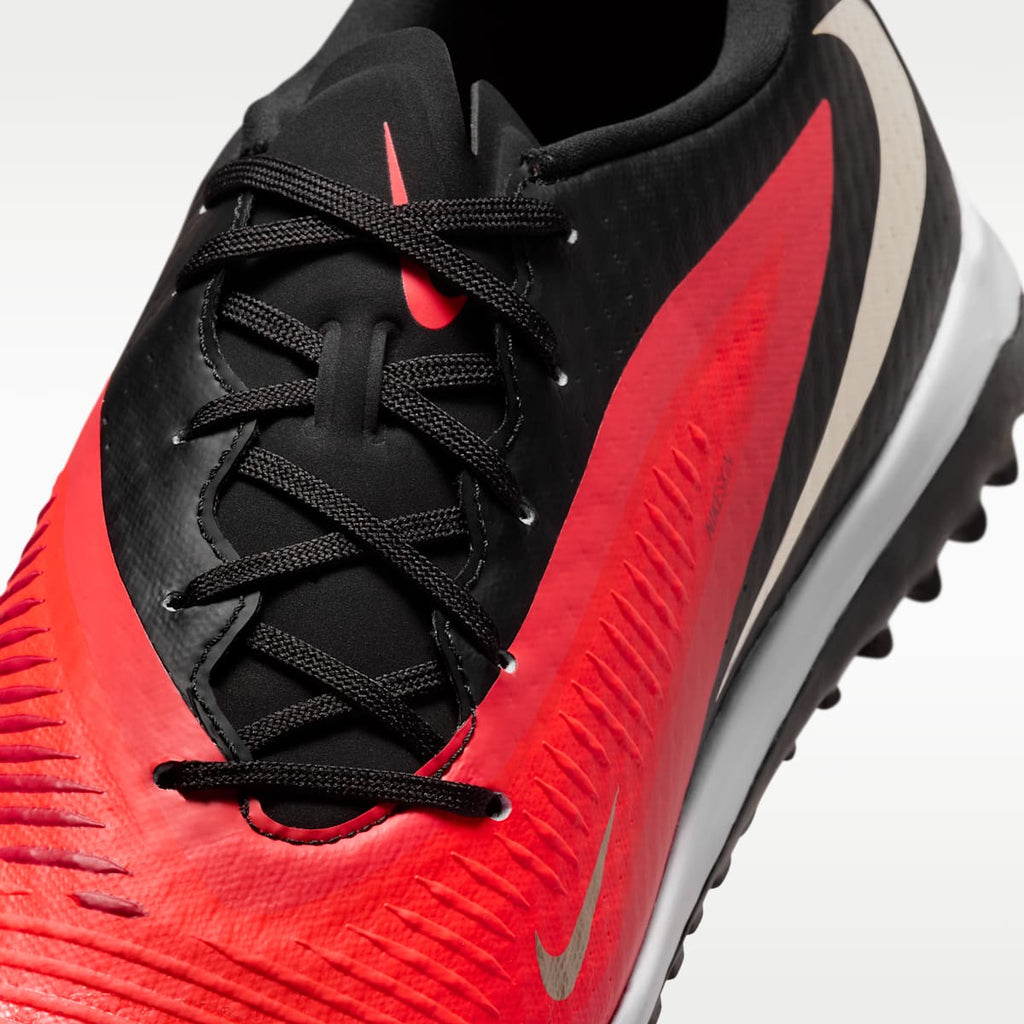 Women's Nike Phantom 6 Low Academy Turf Soccer Shoes - Bright Crimson/Black/Blur
