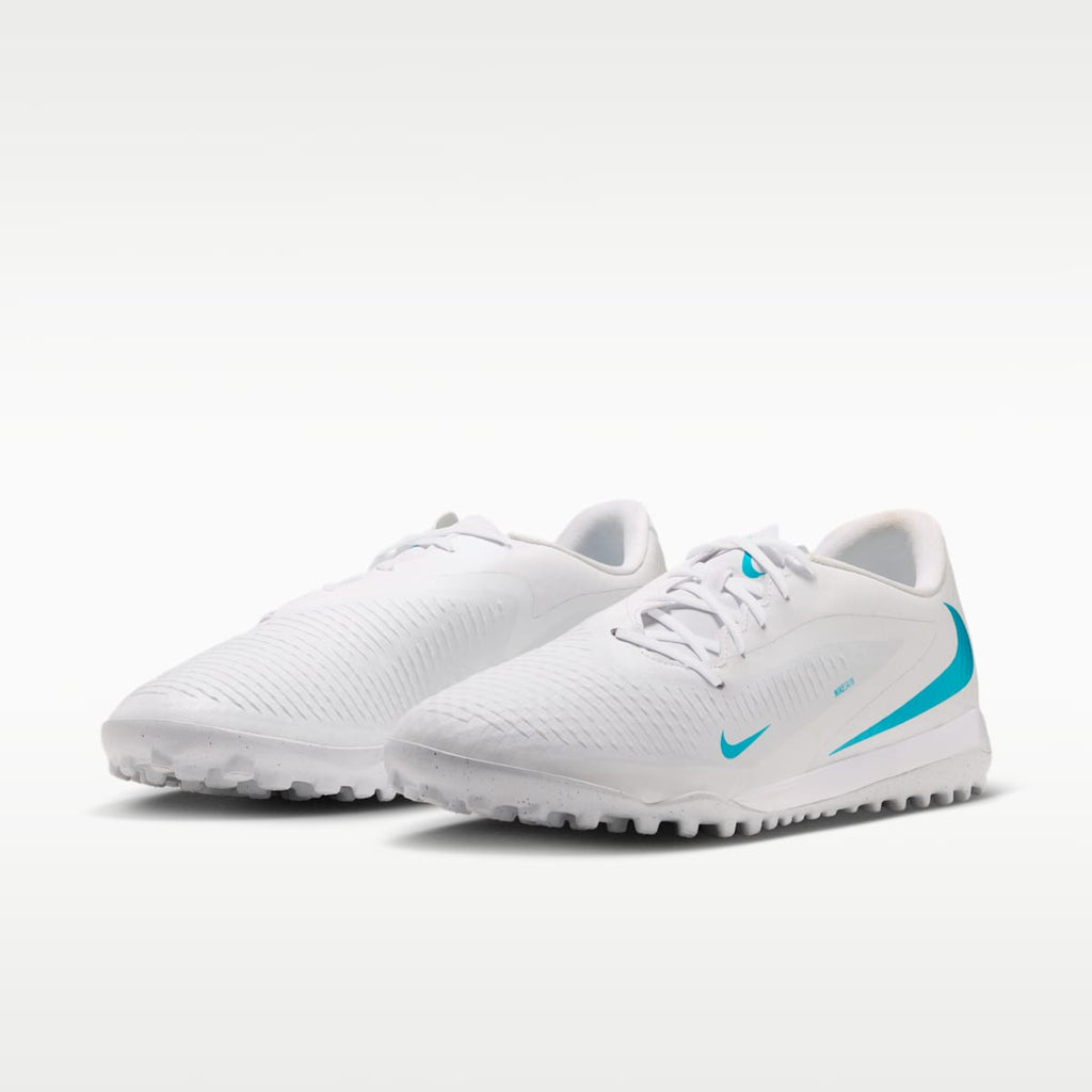 Nike Phantom 6 Low Academy Turf Soccer Shoes - White/White/Dusty Cactus - Image 5