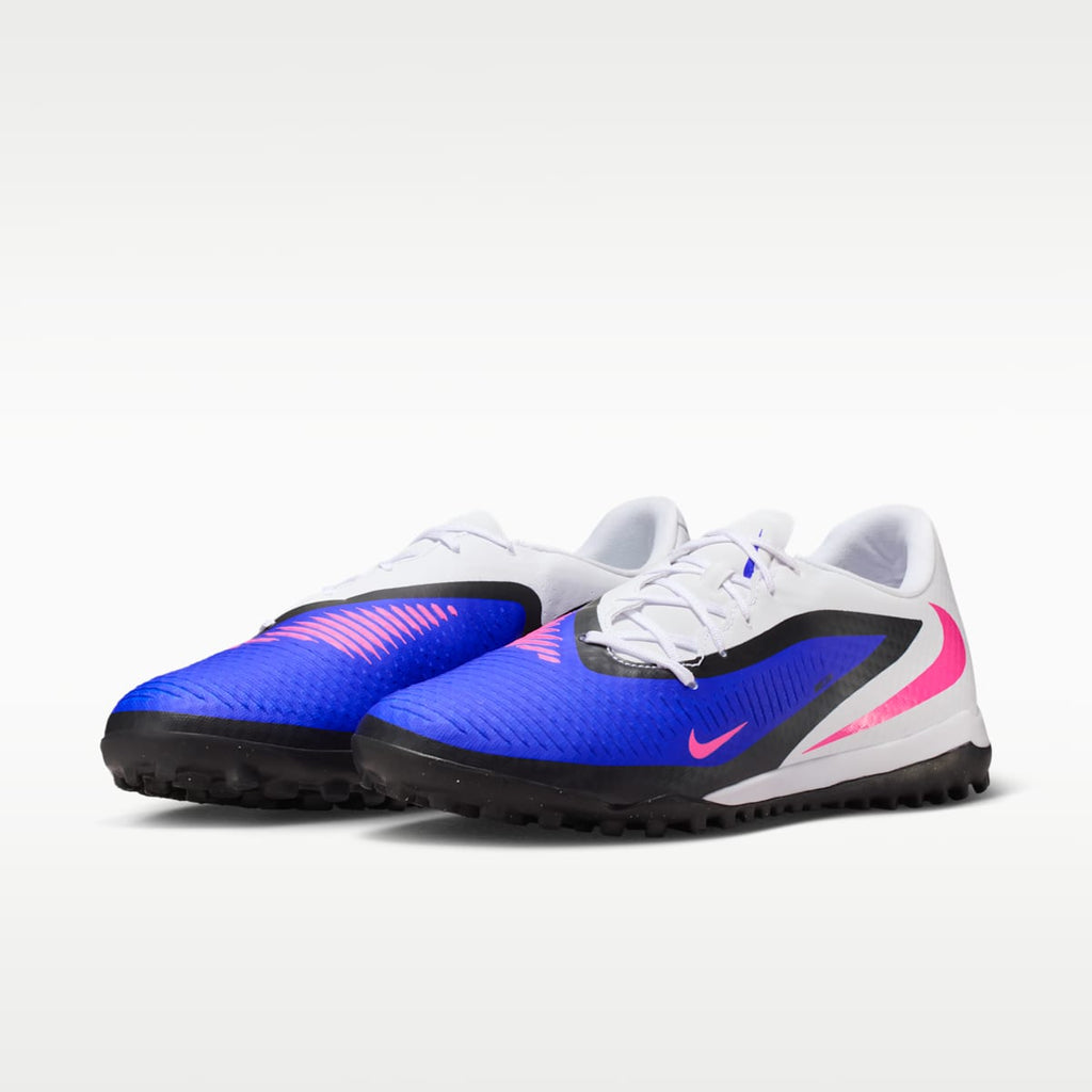 Nike Phantom 6 Low Academy Turf Soccer Shoes - Racer Blue/White/Pink Blast - Image 5