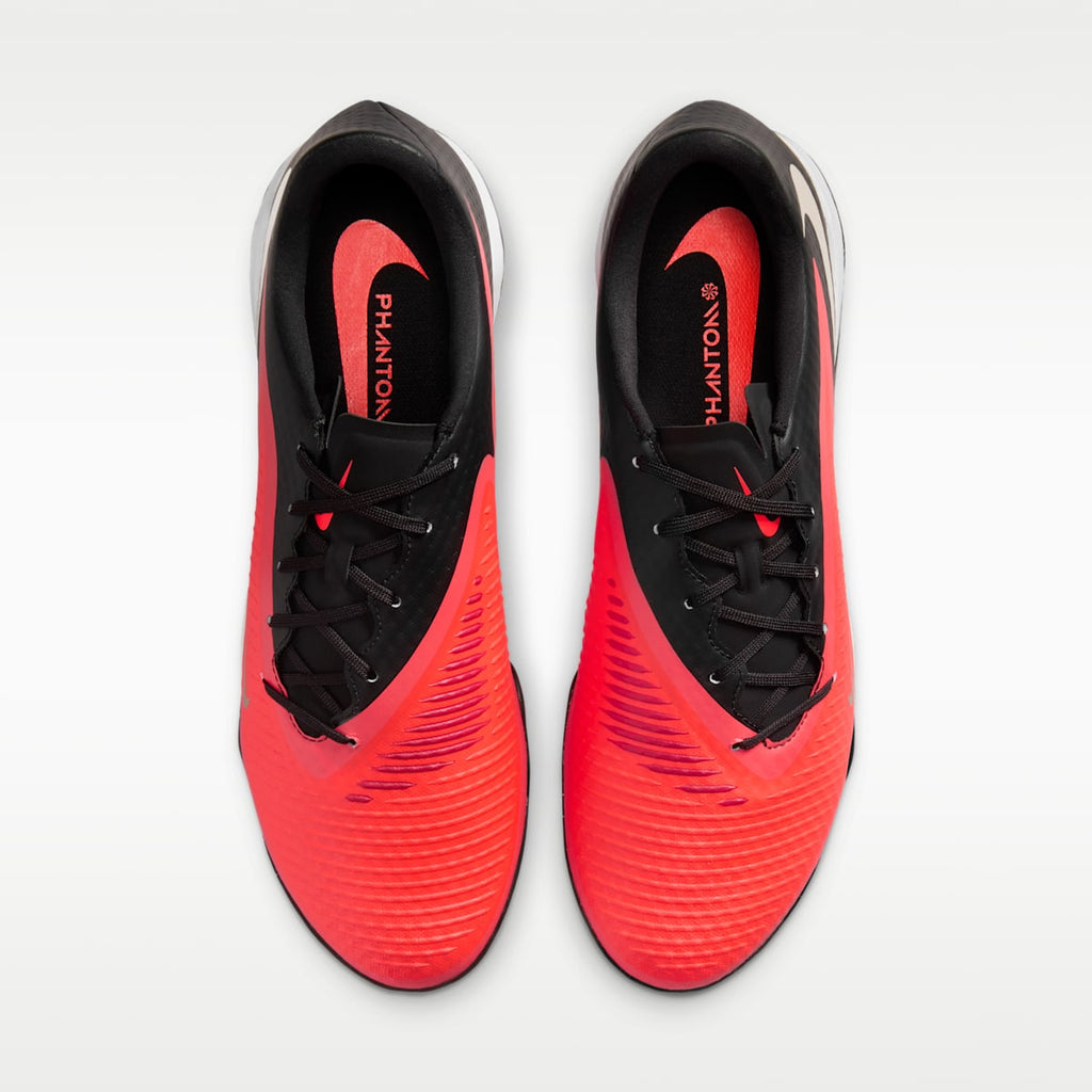 Women's Nike Phantom 6 Low Academy Turf Soccer Shoes - Bright Crimson/Black/Blur