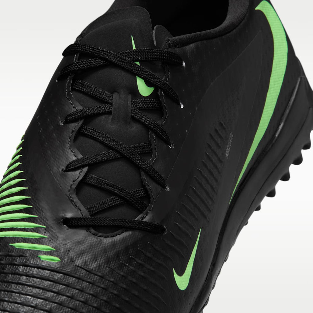 Nike Phantom 6 Low Academy Turf Soccer Shoes - Black/Black/Illusion Green - Image 7